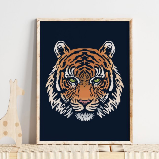 Affiche Sumatran Tiger Wildlife Orange Print | Tiger (Créateur téléchargé)