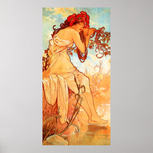 Affiche Summer Alfons Mucha Art Nouveau