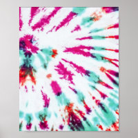 Summer Artsy Girly Neon Turquoise Pink Tie Dye Mot
