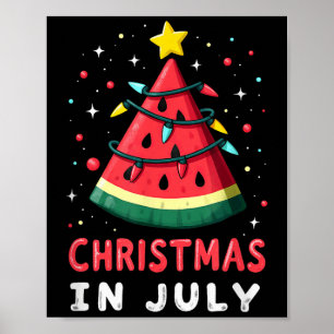 Affiche Summer Beach Vacances Noël En Juillet Watermelon