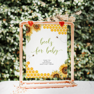 Affiche Summer Honey Bee Baby shower Livres Pour Baby Post
