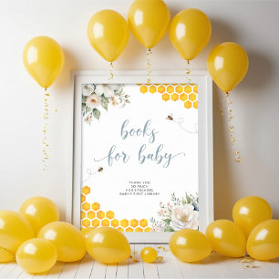 Affiche Summer Honey Bee Baby shower Livres Pour Bébé