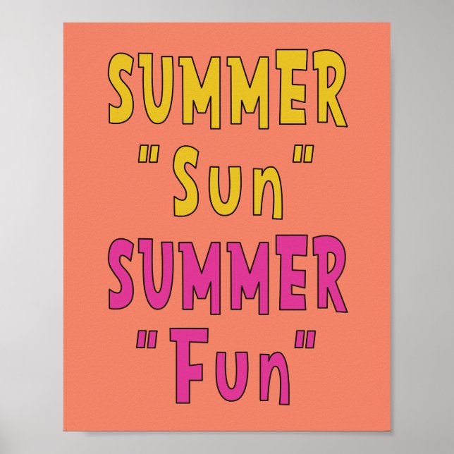 Affiche Summer Sun Summer Fun (Devant)