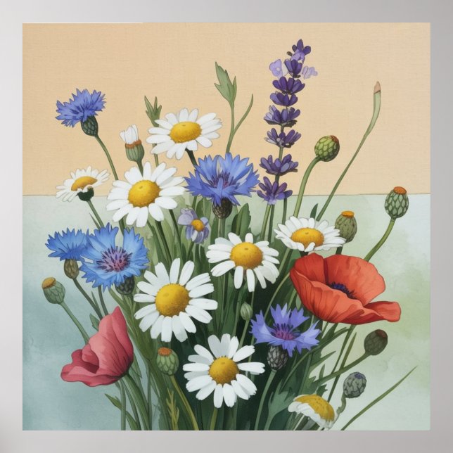Affiche Summer Wildflower Bouquet (Devant)