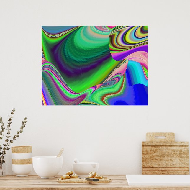 Affiche Summerfeel, Rainbowart 3D Abstrait (Cuisine)