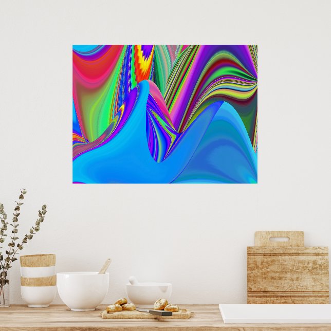 Affiche Summerfeel, Rainbowart 3D Abstrait (Cuisine)