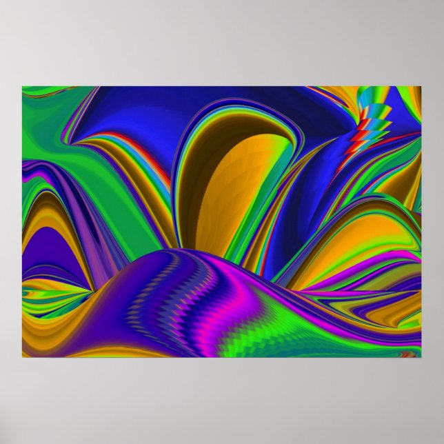 Affiche Summerrainbow , Abstract 3D Rainbowart (Devant)