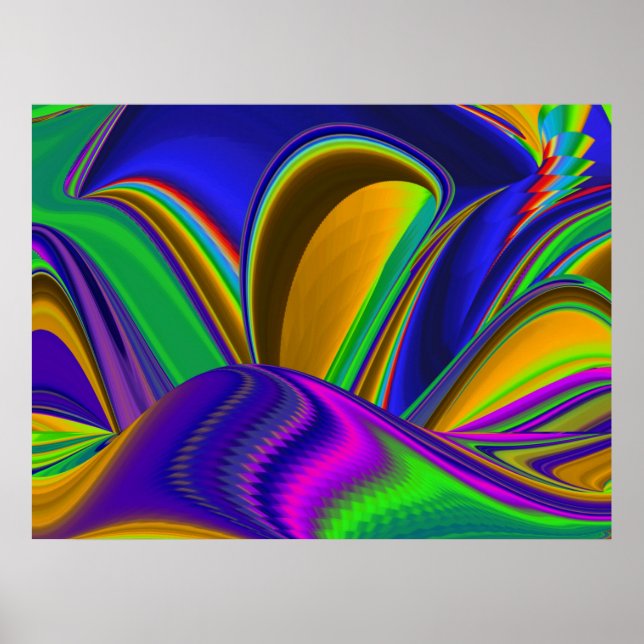 Affiche Summerrainbow , Abstract 3D Rainbowart (Devant)