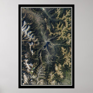 Affiche Summit County et Breckenridge Colorado Satellite