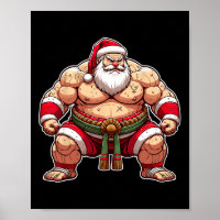 Sumo Père Noël Japonais Wrestler Japon Cool Noël