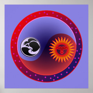 Affiche Sun et lune dans l'équilibre