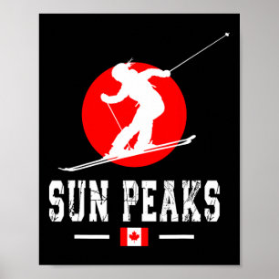 Affiche Sun Peaks Canada Station de ski Rocky Mountains Ca