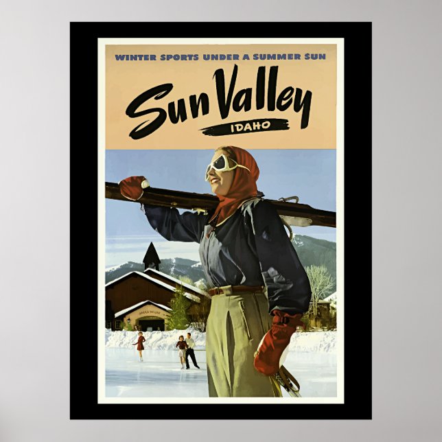 Affiche Sun Valley, Idaho Voyage (Devant)