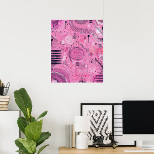 Affiche Sundae de fraise Art abstrait