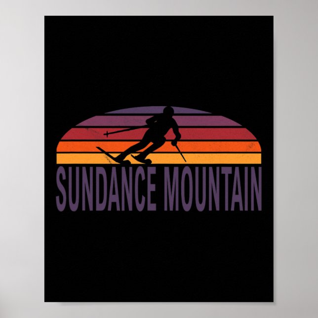 Affiche Sundance Mountain Utah Usa Station de ski Snowboar (Devant)