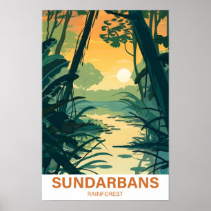 Affiche Sundarbans Rainforest Inde Bangladesh Voyage