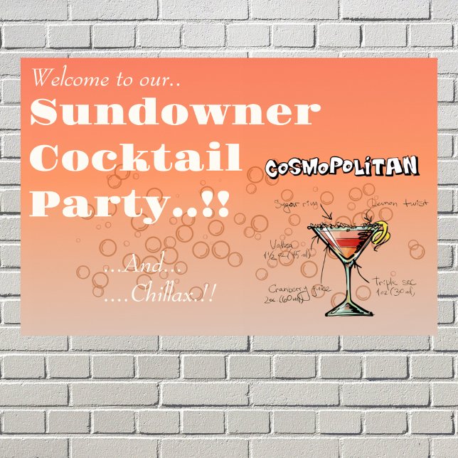 Affiche Sundowner Cosmopolitan Cocktail Party (Sundowner Cosmopolitan Cocktail Party Wall Poster)