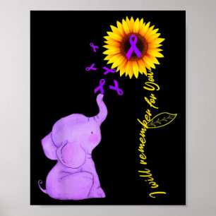 Affiche Sunflower Alzheimer Awareness Je Me Souviendrai De