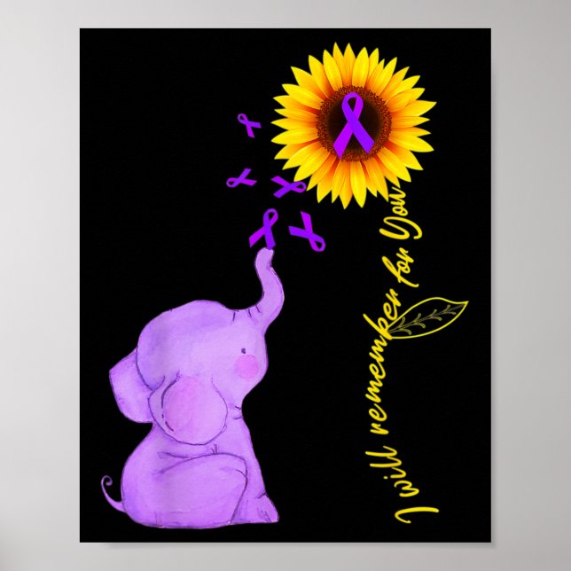 Affiche Sunflower Alzheimer Awareness Je Me Souviendrai De (Devant)