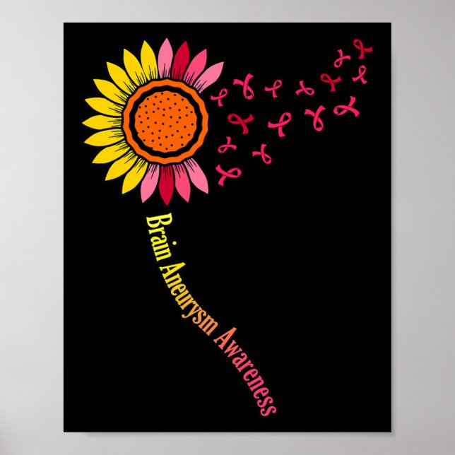 Affiche Sunflower Cerveau Aneurysme Mois de sensibilisatio (Devant)