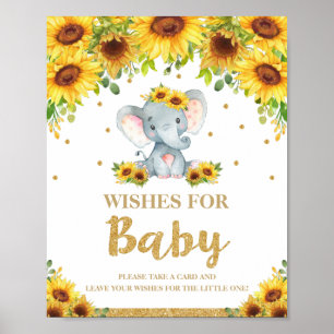 Affiche Sunflower Elephant Wives for Baby Sign Activity