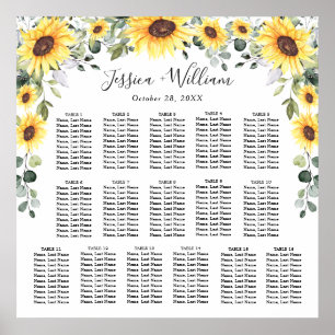 Affiche Sunflower Eucalyptus 16 Tables CADRE