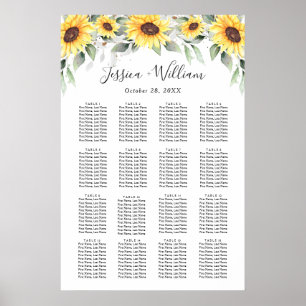 Affiche Sunflower Eucalyptus 16 Tables CADRE