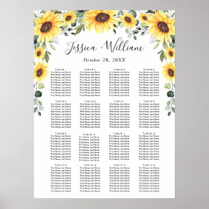 Affiche Sunflower Eucalyptus 16 Tables CADRE