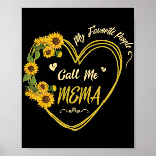 Affiche Sunflower Heart Happy Mes Favoris M'Appelent