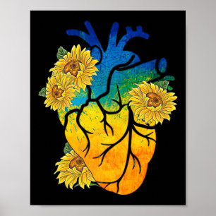 Affiche Sunflower Heart Ukraine Pavillon ukrainien avec