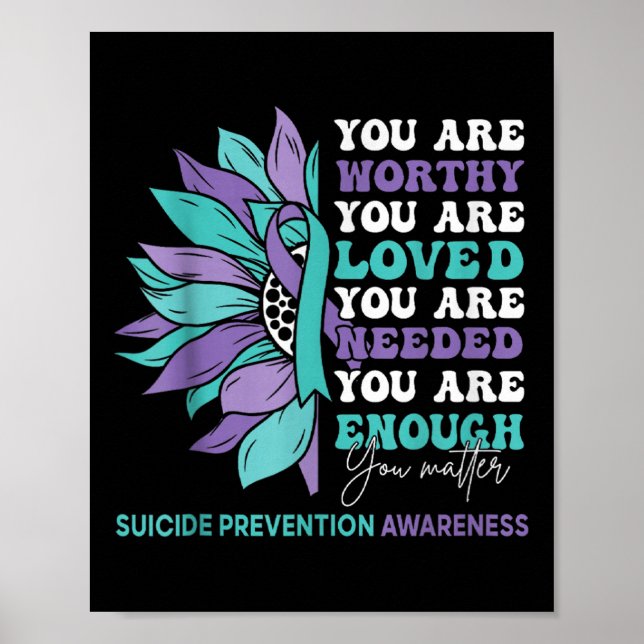 Affiche Sunflower Motivational Suprt Suicide Prevention Aw (Devant)