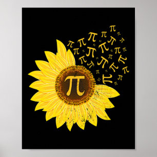 Affiche Sunflower Pi Jour 3.14 Mars 14 Math Enseignant Vin