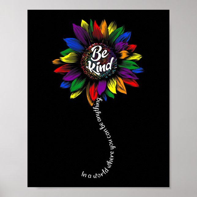 Affiche Sunflower Sensibilisation sur l'autisme Be Kind Pu (Devant)