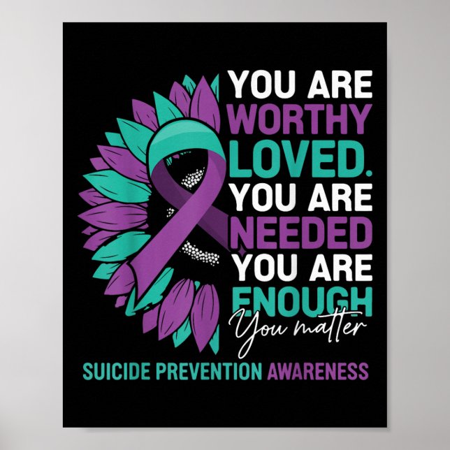 Affiche Sunflower Suicide Prevention Awareness Motivationa (Devant)