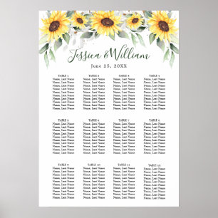 Affiche Sunflowers Eucalyptus 12 Tables CADRE