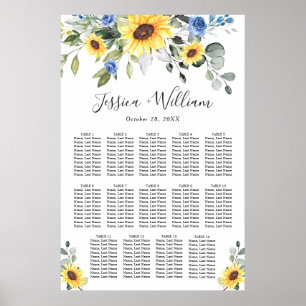Affiche Sunflowers Eucalyptus 14 Tables CADRE