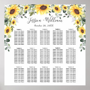 Affiche Sunflowers Eucalyptus 15 Tables CADRE