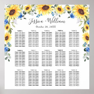 Affiche Sunflowers Eucalyptus 15 Tables CADRE