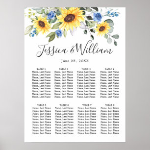 Affiche Sunflowers Eucalyptus 8 Tables SEATING GRAPHIQUE