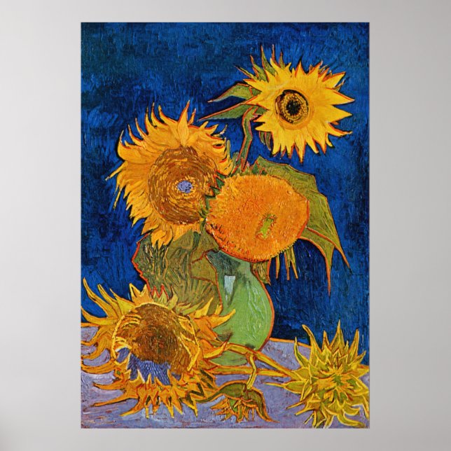 Affiche Sunflowers par Van Gogh (Devant)