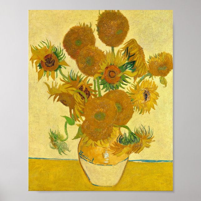 Affiche Sunflowers par Vincent Van Gogh (Devant)