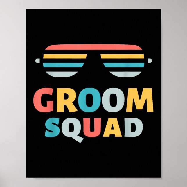 Affiche Sungles Groom Squad Jow Crew Getaway Mariage Funn (Devant)
