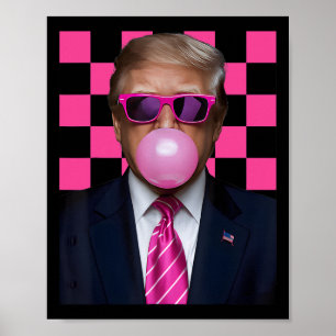 Affiche Sungles roses Trump Bubble Gum Shirt 2024 Vote Pre