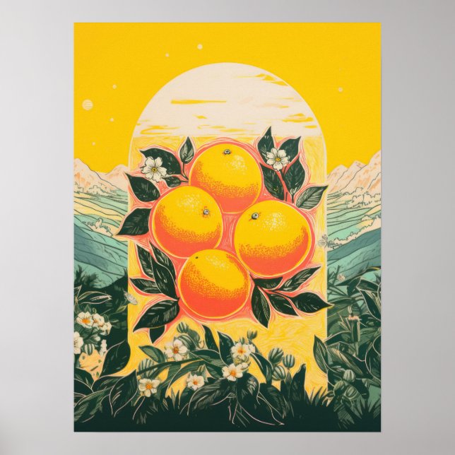 Affiche Sunny Orchard Elegance (Devant)