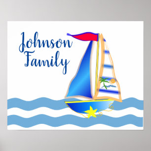 Affiche Sunny Sailing Day Custom