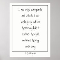 Sunny Smile Poème Inspirationnel F. Scott Fitzgera