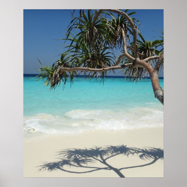 Affiche Sunny Tropical Beach Ocean Paradise (Devant)