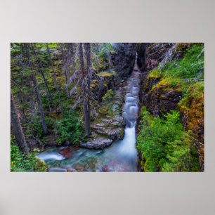 Affiche Sunrift Gorge In Glacier National Park, Montana