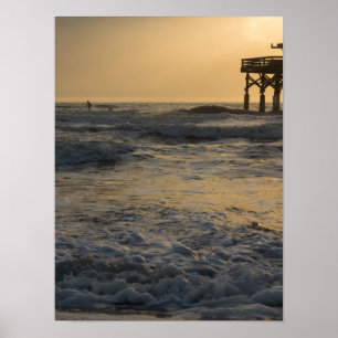 Affiche Sunrise and Paddleboarding