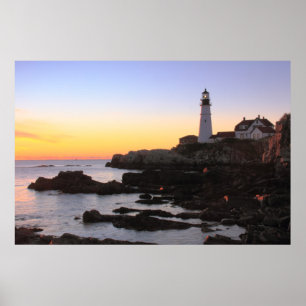 Affiche Sunrise at Portland Head Lighthouse